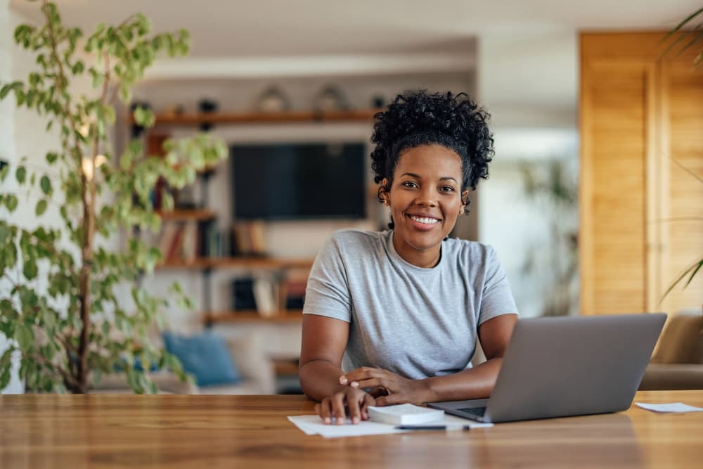Woman applying for a secured personal loan