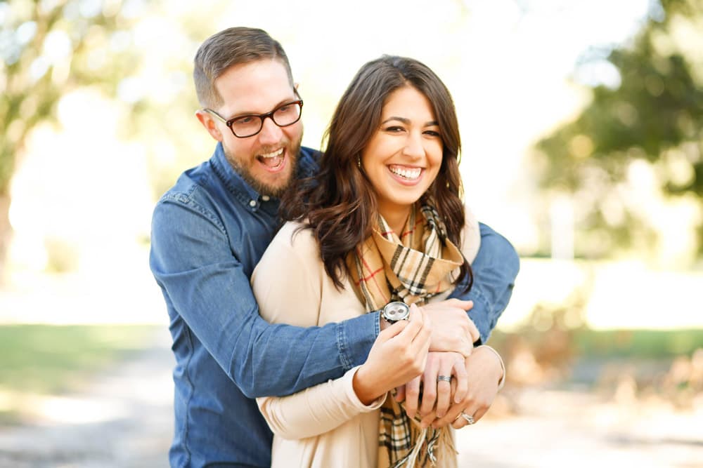 Happy couple approved for an unsecured personal loan